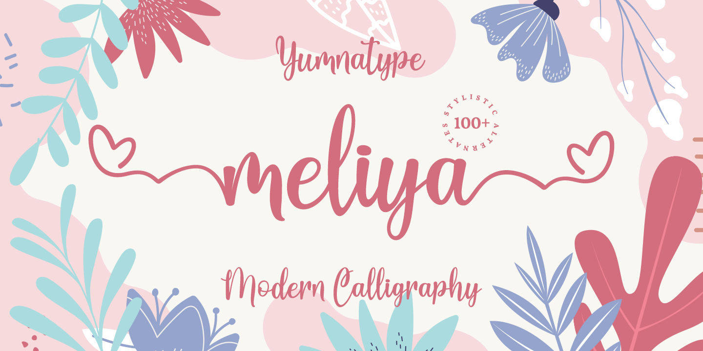 Beispiel einer Meliya-Schriftart #1